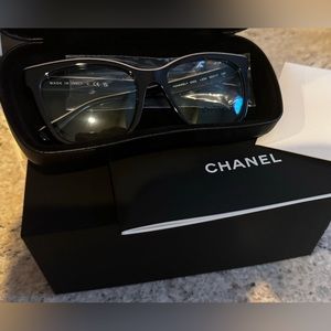 Chanel Black & Beige 3392 Eye Glasses NIB